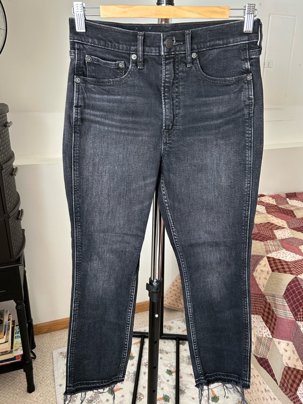 Gap Vintage Slim High Rise Jeans Black 28 6 Short